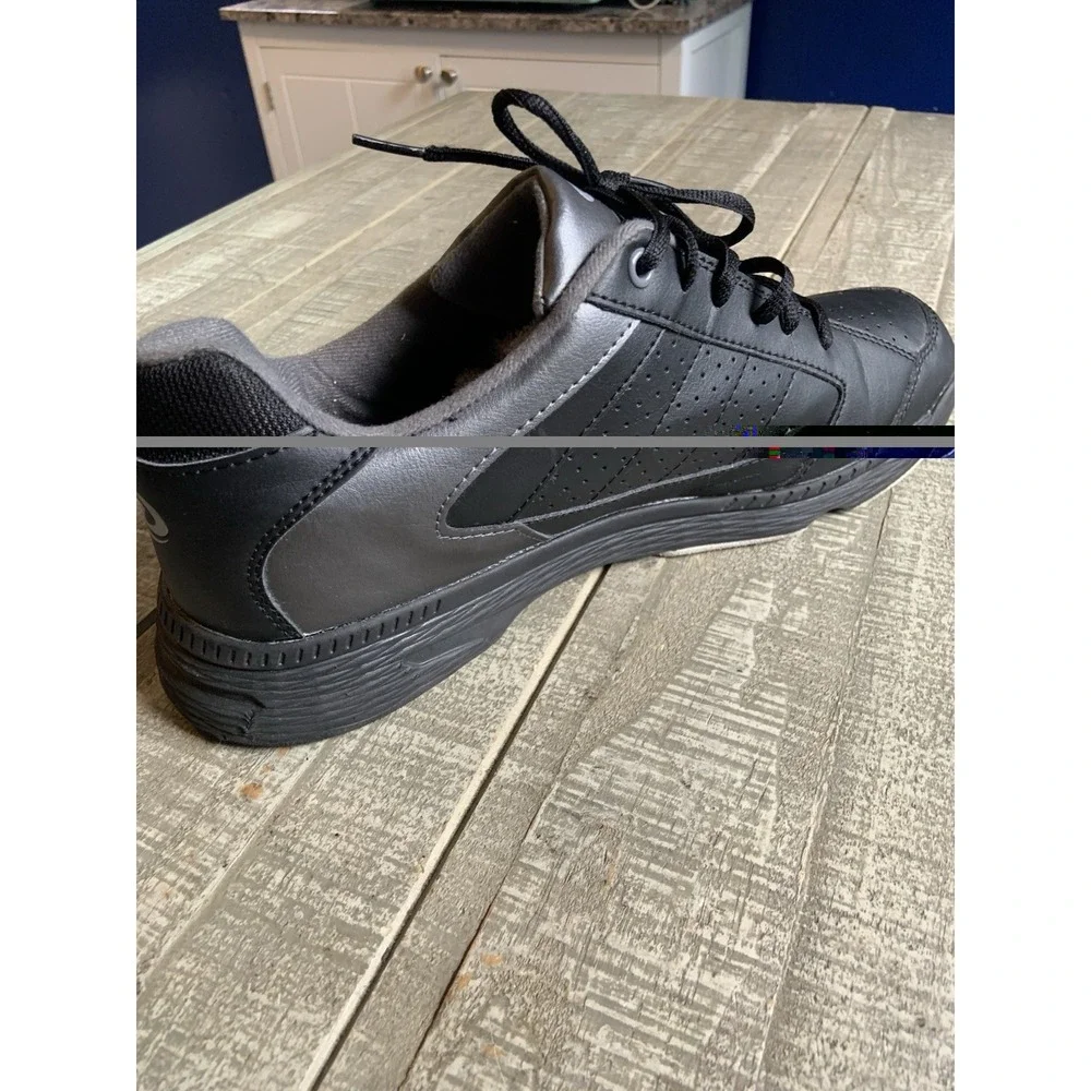 Dexter Ricky IV Bowling Shoes Mens Size 12W (EE) Black Gray Slide Rite Lace Up